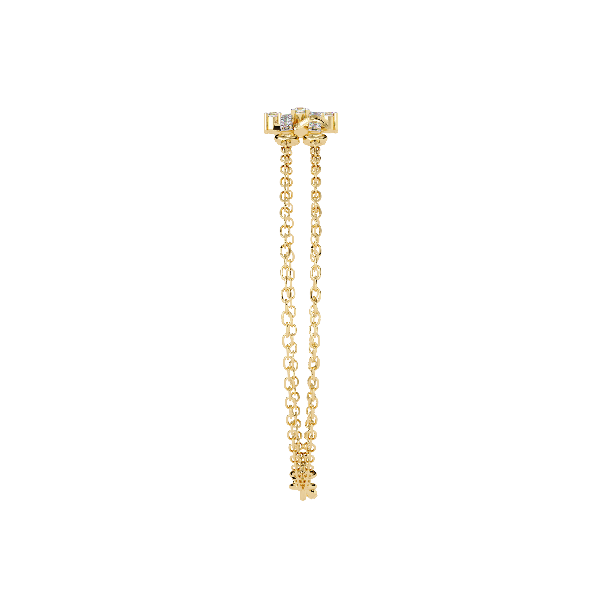 Solitairekart 0.27ct Dual Cross Natural Diamond Bracelet-HI Color, VS-SI Clarity
